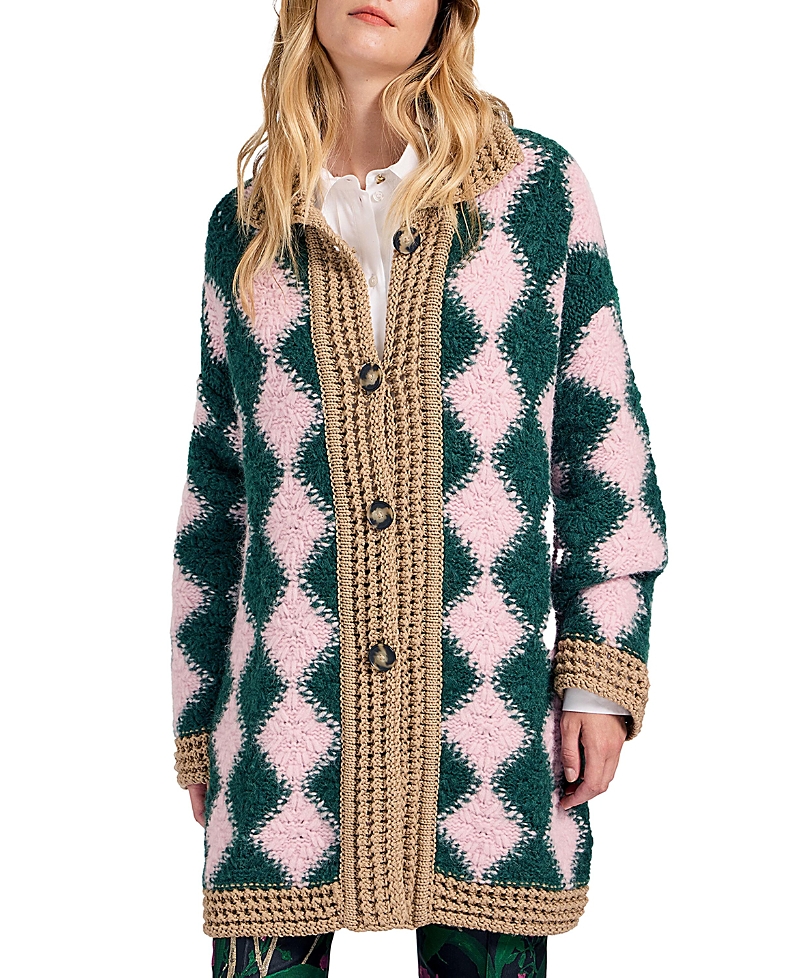 La Doublej Crochet Bowling Cardigan Multicolor