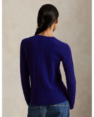 Cable Wool Cashmere Crewneck Sweater