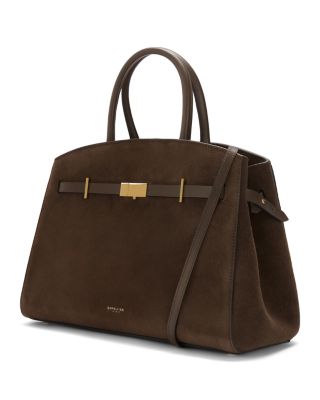 The Mini Hudson Suede Top Handle Bag