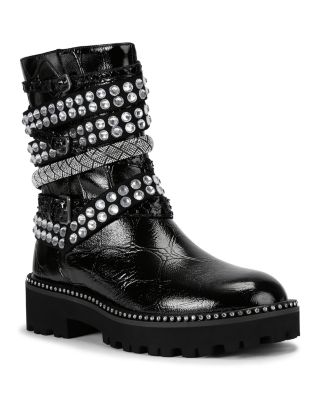 Women's Strappy Studded Boots