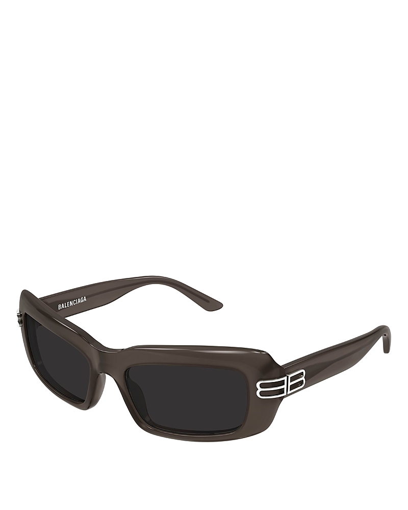 Balenciaga Rectangular Sunglasses, 57mm