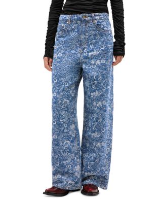 Tapestry Baggy Jeans in Mid Blue Stone