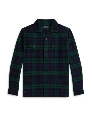 Boys' Plaid Cotton Flannel Camp Shirt - Big Kid