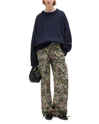 Chunky Mixed Wool-Blend Crewneck Sweater