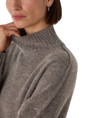 Funnel Neck Wool Mini Dress