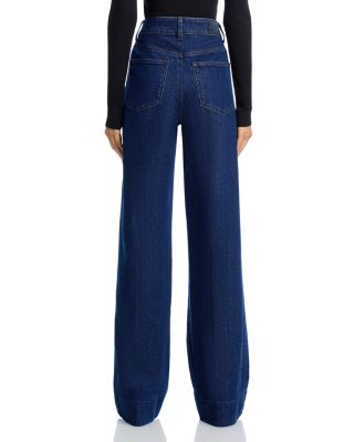Sasha High Rise Patch Pocket Wide Leg Jeans in Enfield
