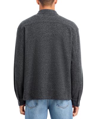 Cotton Blend Waffle Textured Button Down Shirt