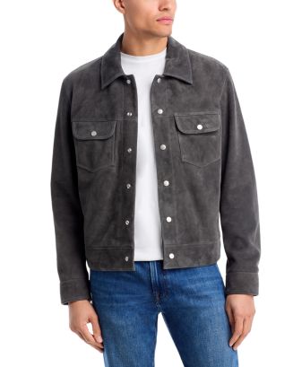 FRAME Suede Trucker Jacket | Bloomingdale's Men