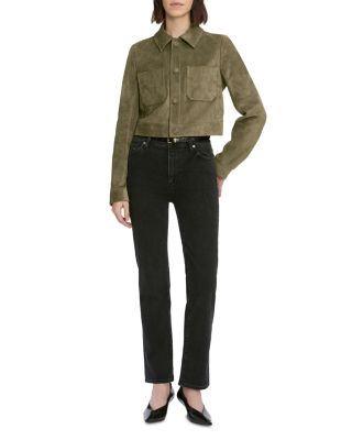 Pixie Le Sleek High Rise Straight Leg Jeans in Meteor