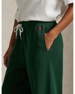 Drawstring Fleece Wide Leg Sweatpant