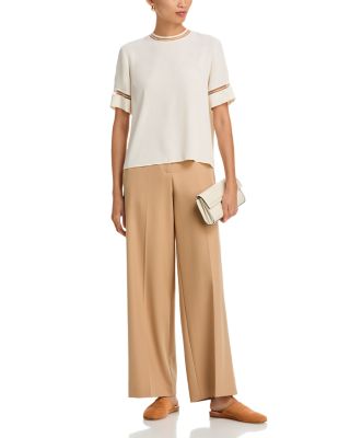 Manica Corta Mesh Trim Top