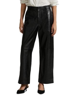 The Leather Wide Leg Crop Ricky Pant