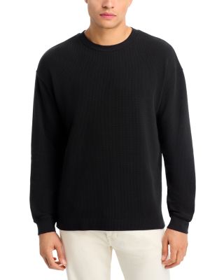 Cotton Waffle Textured Long Sleeve Tee
