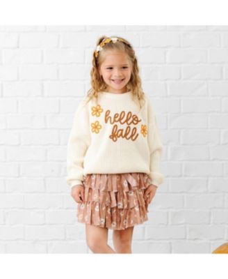 Girls' Hello Fall Knit Sweater - Baby, Little Kid, Big Kid