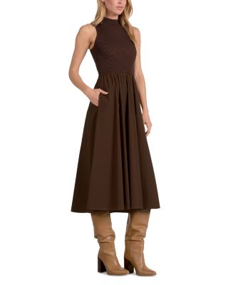 Mixed Media Midi Dress