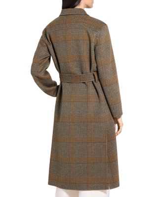 Wool &amp; Cashmere Plaid Classic Collar Coat