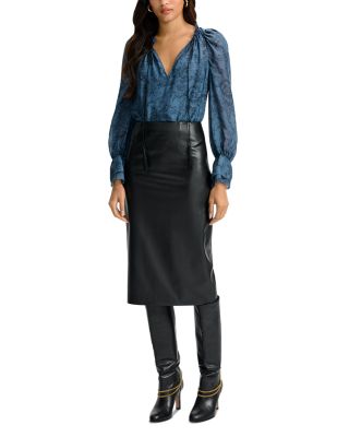 Holmes Faux Leather Skirt