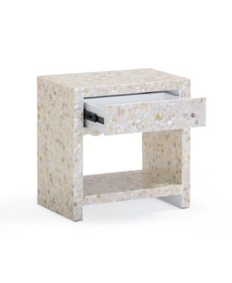 Piara Natural Mother of Pearl Inlaid Nightstand
