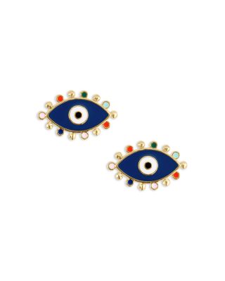 Milos Evil Eye Stud Earrings