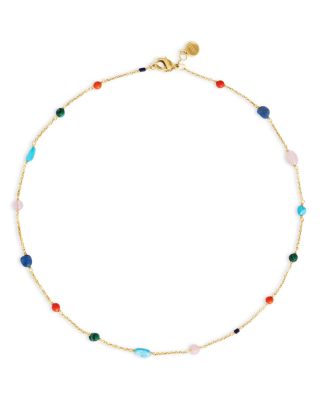 Anabel Aram Milos Natural Stone Collar Necklace, 16-17 In Multi