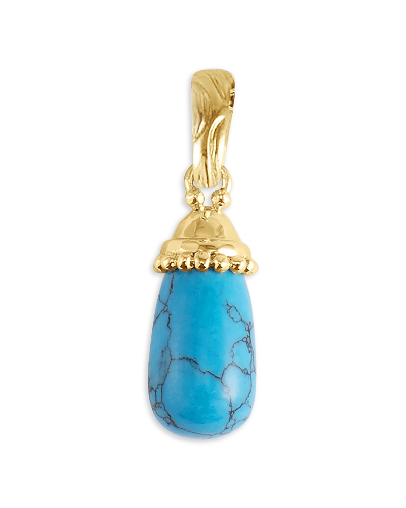 Anabel Aram Milos Small Turquoise Charm In Blue