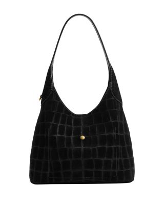 Croc Embossed Leather Brooklyn Shoulder Bag 28