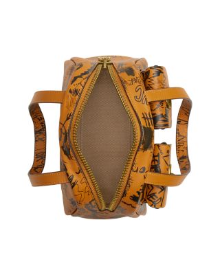 Leather Twin Turnlock Bag 20 with Graffiti Print