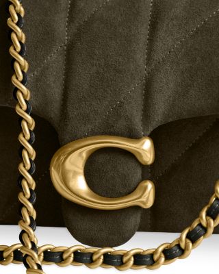 Tabby Suede Quilted Shoulder Bag 20