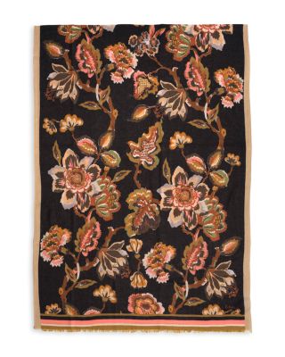 Park Floral Wool & Silk Wrap