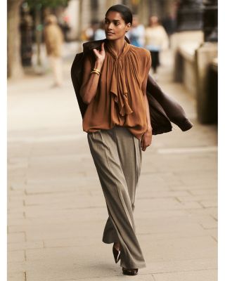 Poppie Wide Leg Flannel Pants