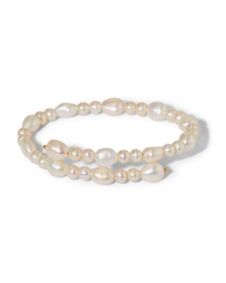 Poppy Cultured Freshwater Pearl Double Wrap Bracelet 