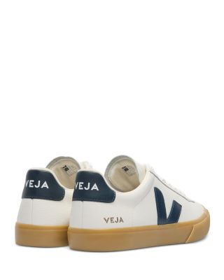 Men&#39;s Campo Low Top Leather Sneakers in White Nautical