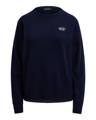 Embroidered Cashmere Crewneck Sweater