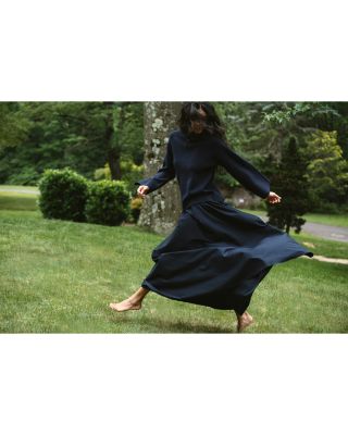 Sateen Weave Cotton Maxi Skirt