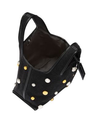 Mini Studded Denim Tote Bag