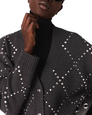 Embellished Cardigan Sweater