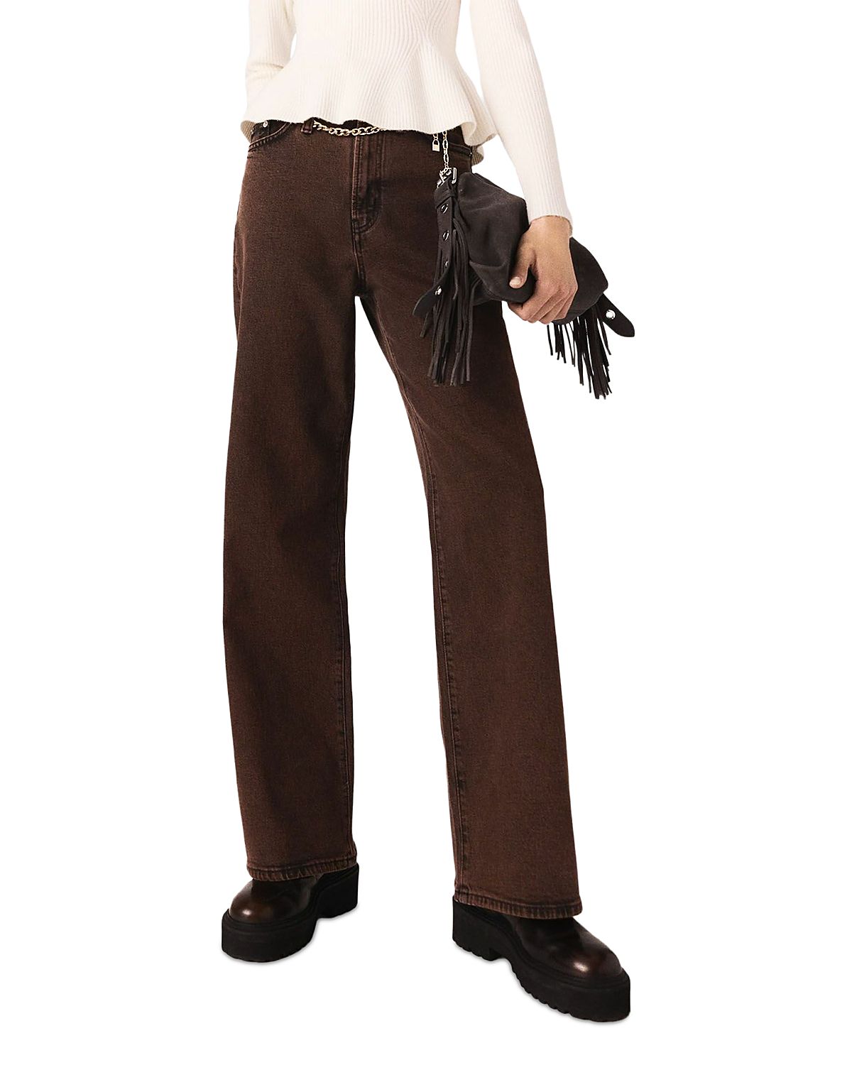Maje Pantin High Rise Bootcut Jeans