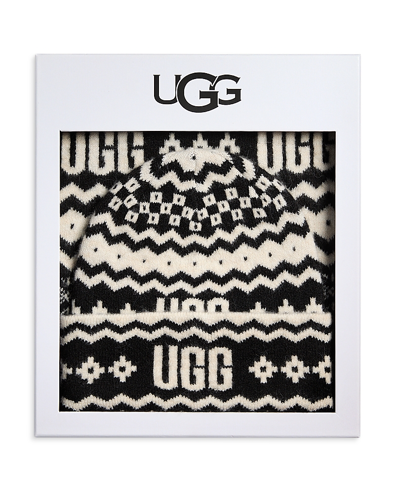 Ugg Isle Scarf And Hat Set In White
