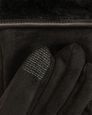 Faux Fur Cuff Stretch Tech Gloves