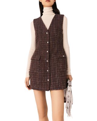 Sequin Tweed Mini Dress