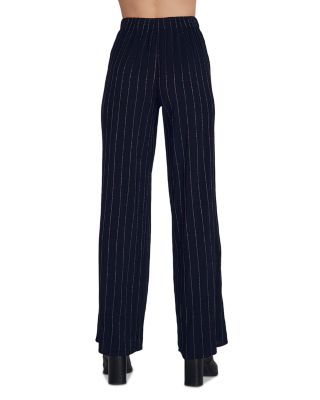 Lurex Stripe Wide Leg Pants