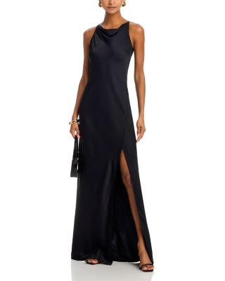 Ennis Satin Cowl Neck Dress