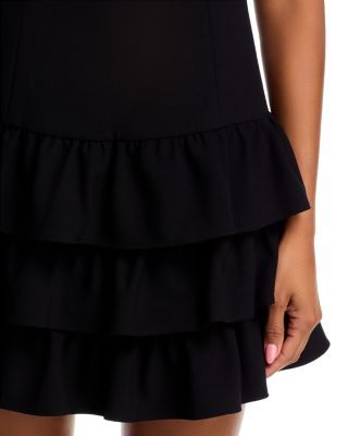 Whisper Ruffle Hem Mini Dress