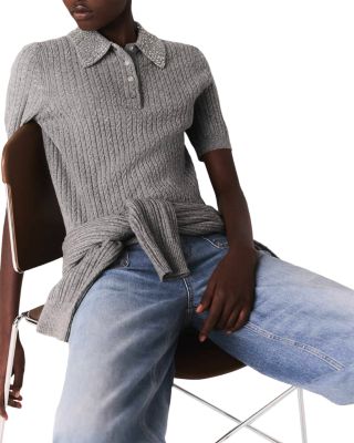 Mitorsa Cable Knit Polo Wool Shirt