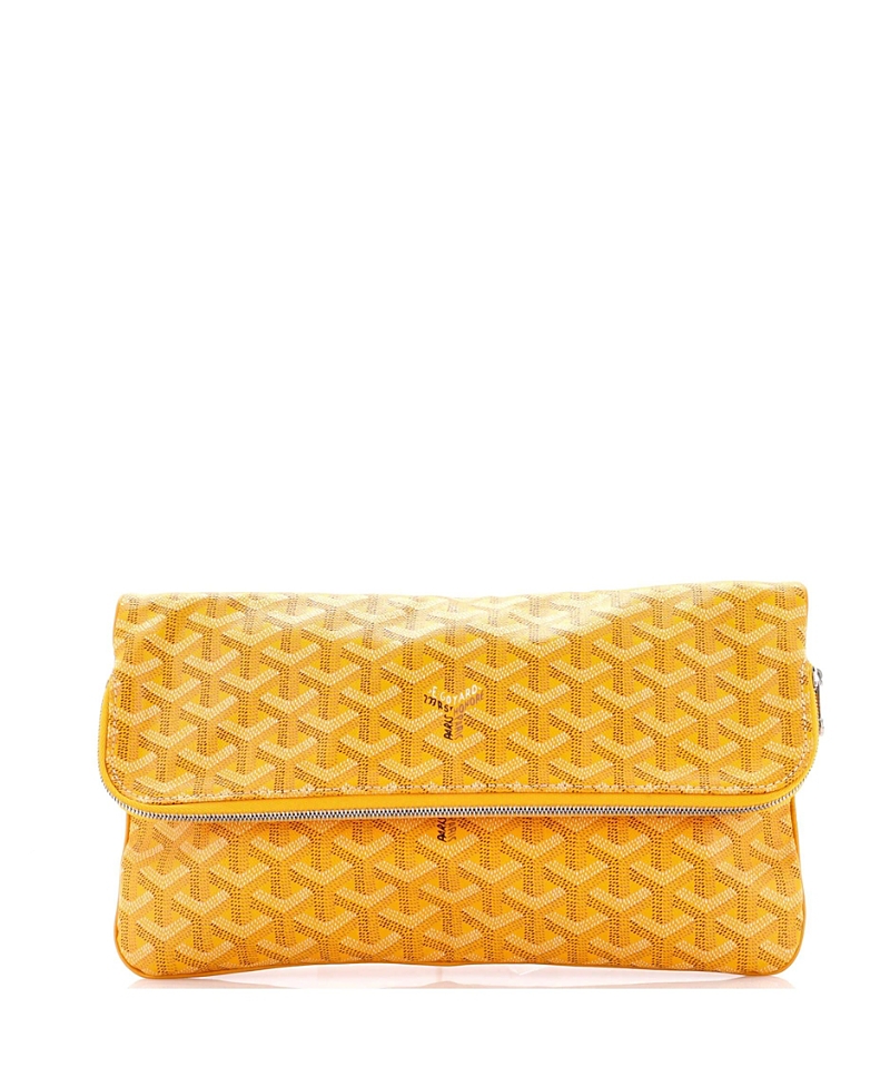 Pre-owned Pre-owned Goyard  Goyard Saint Marie Clutch Coated Canvas In Yellow