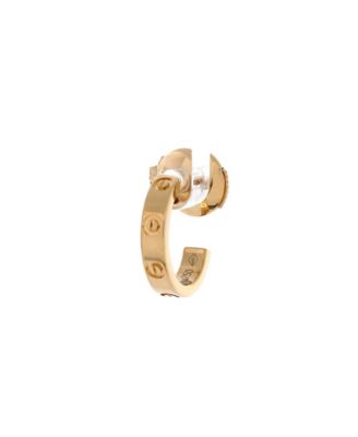 Small Love Hoop Earrings 18K Gold