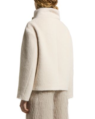 Stand Collar Snap Closure Coat