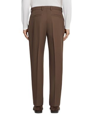 Cotton & Wool Pleated Pants