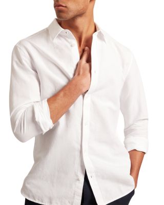 Long Sleeve Regular Fit Linen Blend Shirt