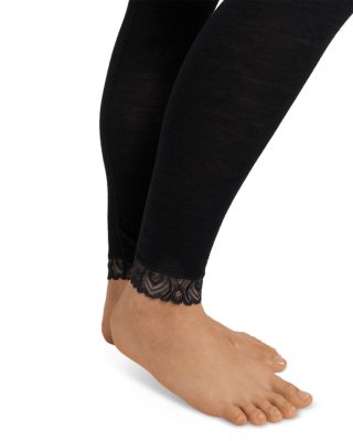 Woolen Lace Trim Leggings